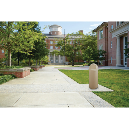 Rubbermaid Brandremmende afvalbak Marshal® Classic, 80 l, beige, deksel beige