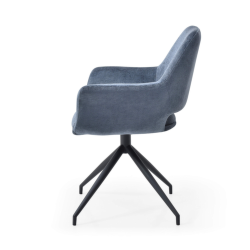 Bisley Bezoekersstoel Easy Meet G 739 met armleuningen, zitting stof (100% polyester), oxfordblauw