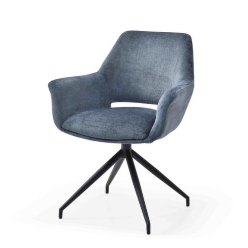 Bisley Bezoekersstoel Easy Meet G 739 met armleuningen, zitting stof (100% polyester), oxfordblauw