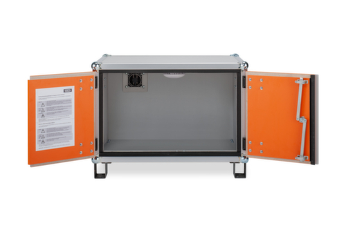 Cemo Explosieveilige lithium-ion-magazijnkast lockEX 8/5 onderrijdbaar, hoogte x breedte x diepte 520 x 800 x 660 mm