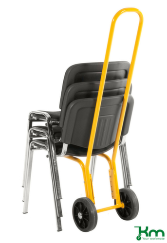 Kongamek stoelensteekwagen met verstelbaar draagframe, draagvermogen 75 kg, massief rubber banden