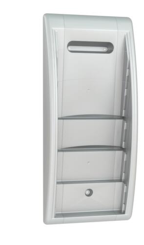 Paperflow Wandfolderhouder Quick Fit, 4 planken, onderstel aluminium-zilver