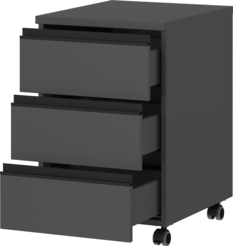 Verrijdbaar ladeblok 4039, 3 lade(n), grafiet/grafiet