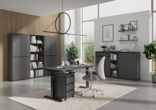 Verrijdbaar ladeblok 4039, 3 lade(n), grafiet/grafiet