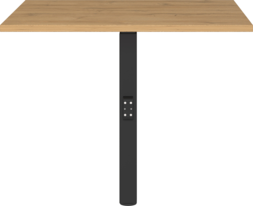 Hoekig koppelelement voor bureau GW-MAILAND 7906 met steunvoet, breedte x diepte 800 x 800 mm, plaat Grandson-eiken