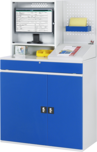 RAU PC-kast 67, RAL7035 lichtgrijs/RAL5010 gentiaanblauw