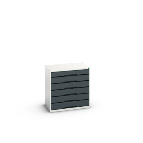 bott Ladekast verso, 6 lade(n), RAL7035 lichtgrijs/RAL7016 antracietgrijs
