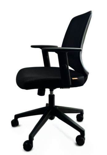 UDOBÄR bureaustoel Shield met kantelmechanisme, rugleuning met netbekleding en rugdrager, zwart