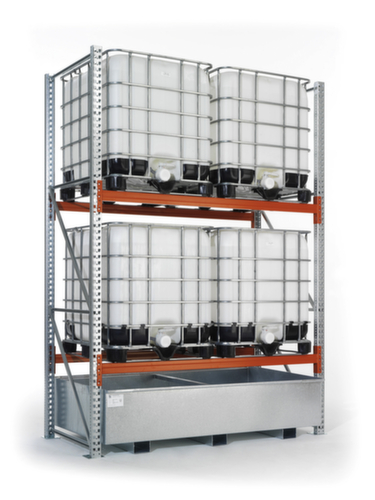 META Palletstelling MULTIPAL voor 66 pallets, 30720 mm breed, 3 opslagniveaus