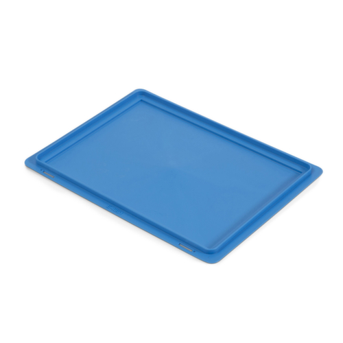 Deksel voor gekleurde euronorm stapelbak Raja blauw 400 x 300 x19 mm