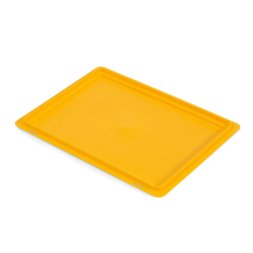 Deksel voor gekleurde euronorm stapelbak Raja geel 400 x 300 x19 mm