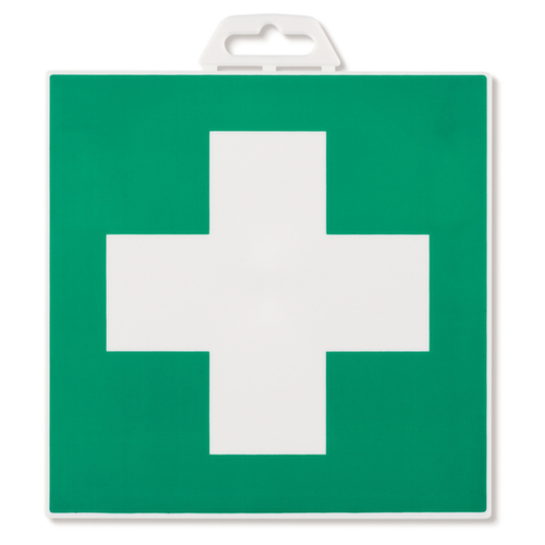 Bord met symbool voor 'eerste hulp' B 20 cm x L 20 cm