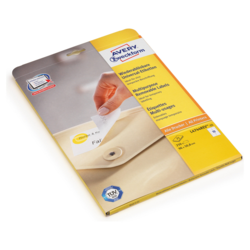 Afneembare etiketten voor inkjet- en laserprinter 210x297mm