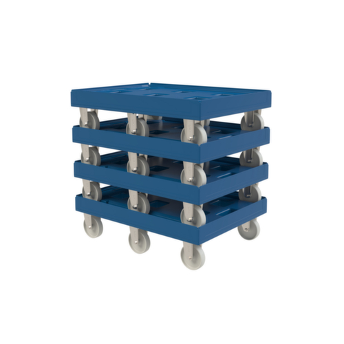 Transportrol FAVORIT XL met kunststof laadvlak, draagvermogen 500 kg, polyamide banden