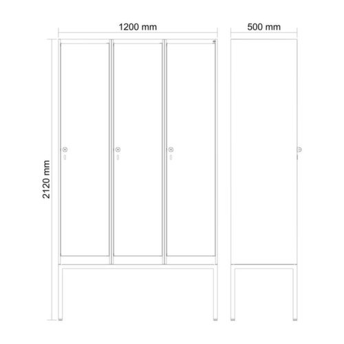 C+P locker Evolo PLUS, vakbreedte 400 mm