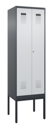 C+P locker voor scheiding van kleding Evolo PLUS met dubbele vakken, vakbreedte 300 mm