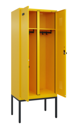 C+P locker voor scheiding van kleding Evolo PLUS met dubbele vakken, vakbreedte 400 mm