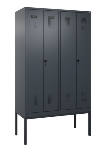 C+P locker voor scheiding van kleding Evolo PLUS met dubbele vakken, vakbreedte 300 mm