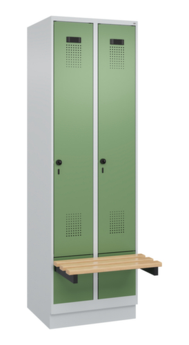 C+P locker Evolo PLUS met zwevende bank, vakbreedte 300 mm