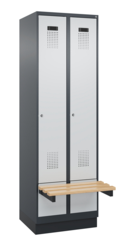 C+P locker Evolo PLUS met zwevende bank, vakbreedte 300 mm