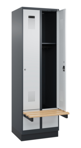 C+P locker Evolo PLUS met zwevende bank, vakbreedte 300 mm