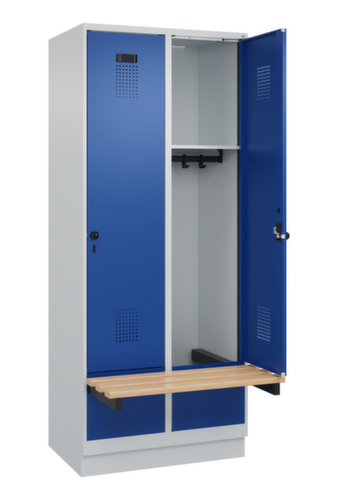 C+P locker Evolo PLUS met zwevende bank, vakbreedte 400 mm