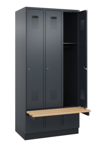 C+P locker Evolo PLUS met zwevende bank, vakbreedte 300 mm
