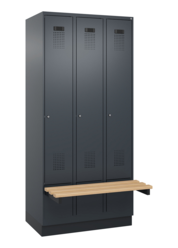 C+P locker Evolo PLUS met zwevende bank, vakbreedte 300 mm