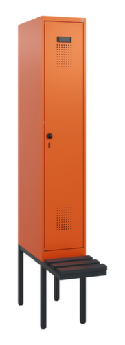 C+P locker Evolo PLUS met zwevende bank, vakbreedte 300 mm