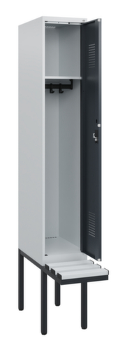 C+P locker Evolo PLUS met zwevende bank, vakbreedte 300 mm