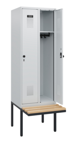 C+P locker Evolo PLUS met zwevende bank, vakbreedte 300 mm