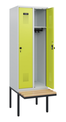 C+P locker Evolo PLUS met zwevende bank, vakbreedte 300 mm