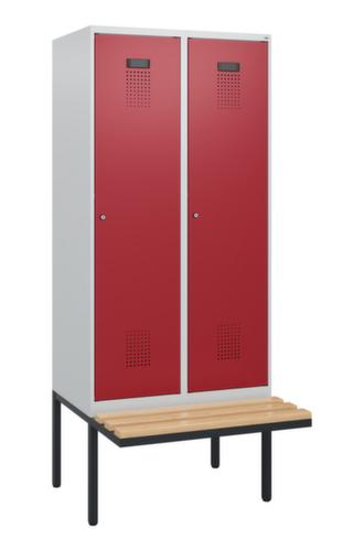C+P locker Evolo PLUS met zwevende bank, vakbreedte 400 mm
