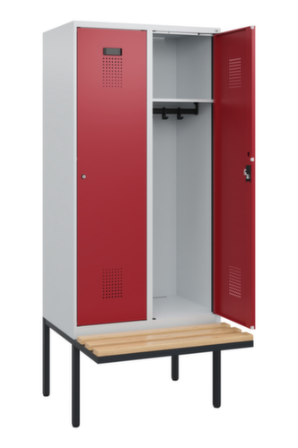 C+P locker Evolo PLUS met zwevende bank, vakbreedte 400 mm