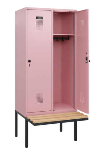 C+P locker Evolo PLUS met zwevende bank, vakbreedte 400 mm