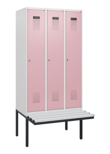 C+P locker Evolo PLUS met zwevende bank, vakbreedte 300 mm