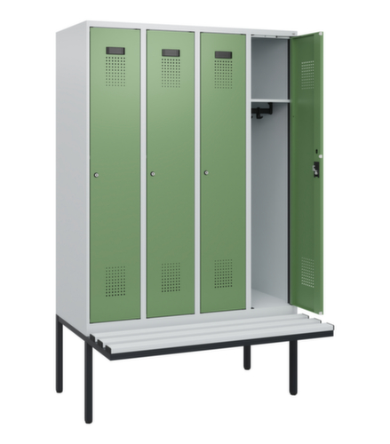 C+P locker Evolo PLUS met zwevende bank, vakbreedte 300 mm
