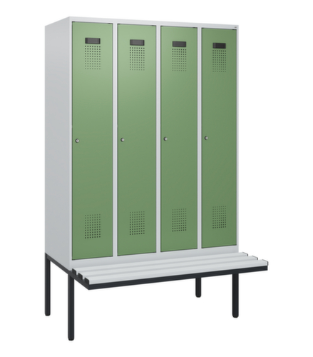 C+P locker Evolo PLUS met zwevende bank, vakbreedte 300 mm