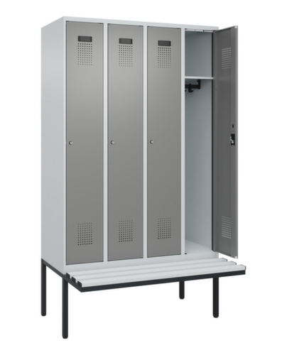 C+P locker Evolo PLUS met zwevende bank, vakbreedte 300 mm
