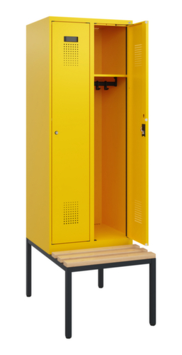 C+P locker Evolo PLUS met bank, vakbreedte 300 mm