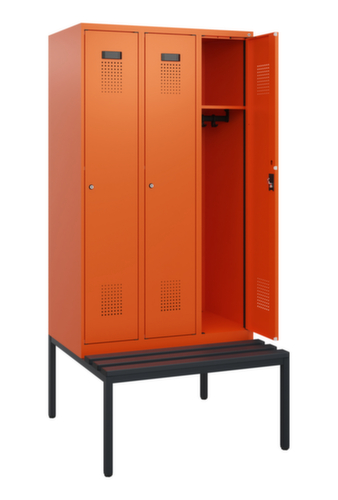 C+P locker Evolo PLUS met bank, vakbreedte 300 mm
