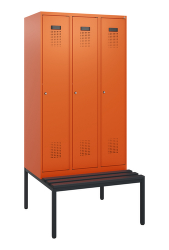 C+P locker Evolo PLUS met bank, vakbreedte 300 mm