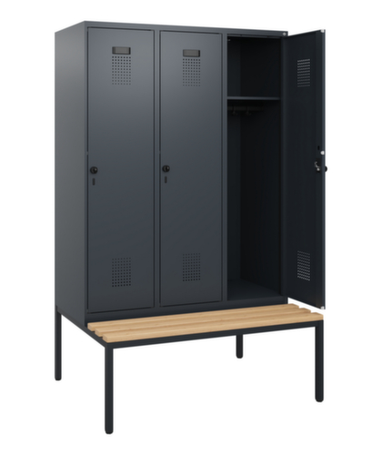 C+P locker Evolo PLUS met bank, vakbreedte 400 mm