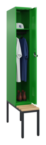C+P locker Evolo PLUS met bank, vakbreedte 300 mm