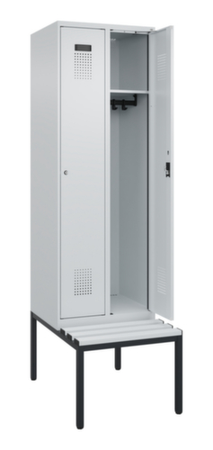C+P locker Evolo PLUS met bank, vakbreedte 300 mm