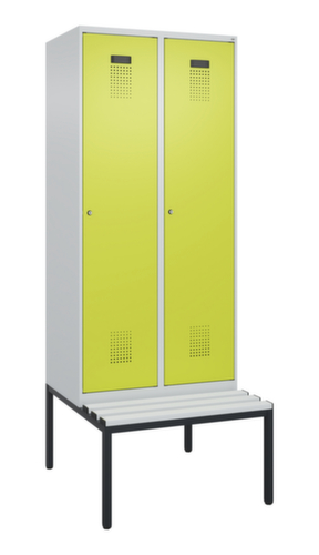 C+P locker Evolo PLUS met bank, vakbreedte 400 mm