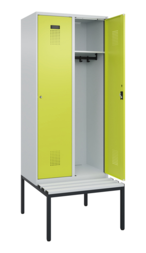 C+P locker Evolo PLUS met bank, vakbreedte 400 mm