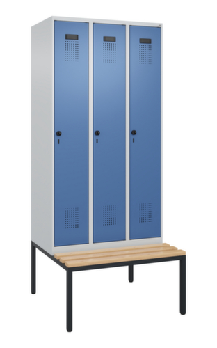 C+P locker Evolo PLUS met bank, vakbreedte 300 mm
