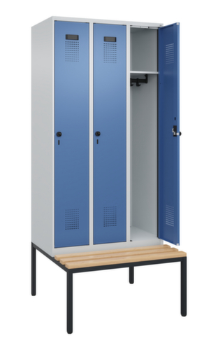 C+P locker Evolo PLUS met bank, vakbreedte 300 mm