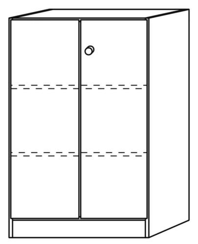 Kast met openslaande deuren Up and Down, 3 ordnerhoogten, esdoorn/esdoorn